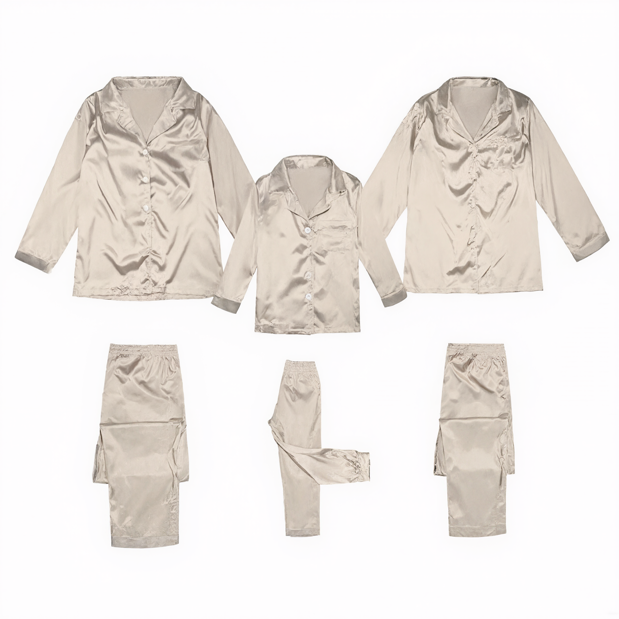 Matching Family Plain Pajamas Sets