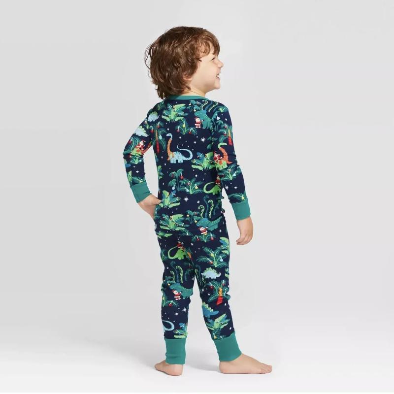 Family Matching Pajamas With Dinosaur PrintFamily Matching Pajamas With Dinosaur Print - Image 2