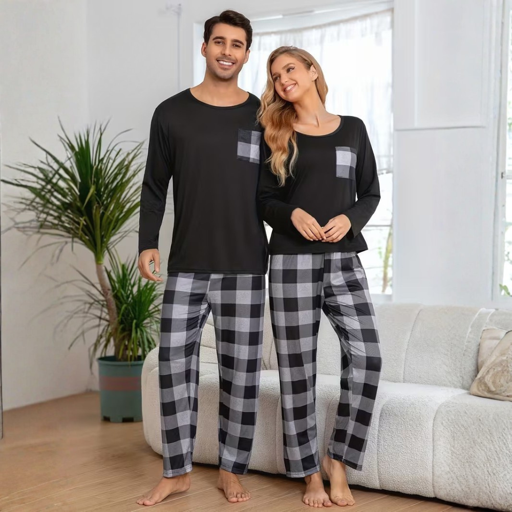 Plaid  Pajama Set