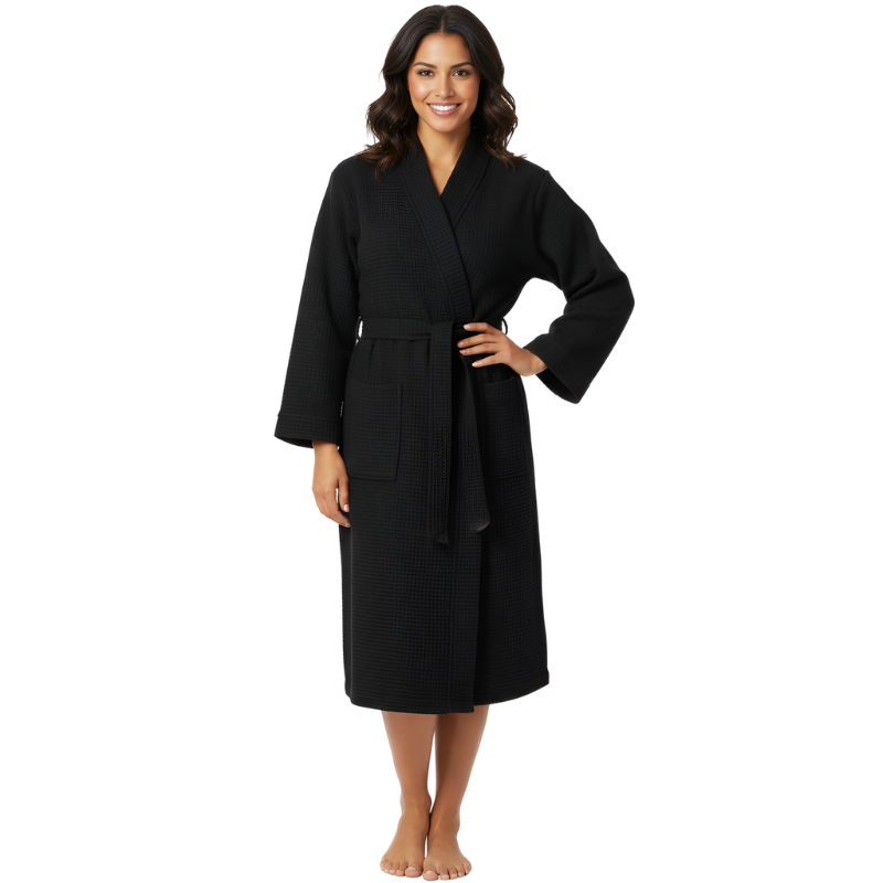 Waffle Knit Lightweight Kimono Spa Bath Robes For Women
