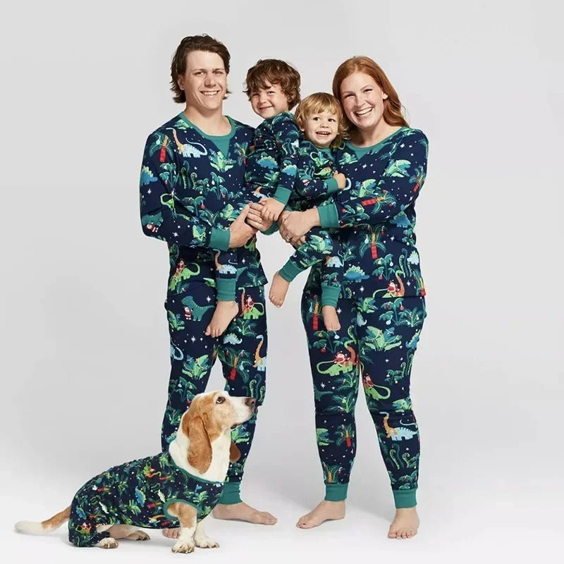 Family Matching Pajamas With Dinosaur PrintFamily Matching Pajamas With Dinosaur Print - Image 4