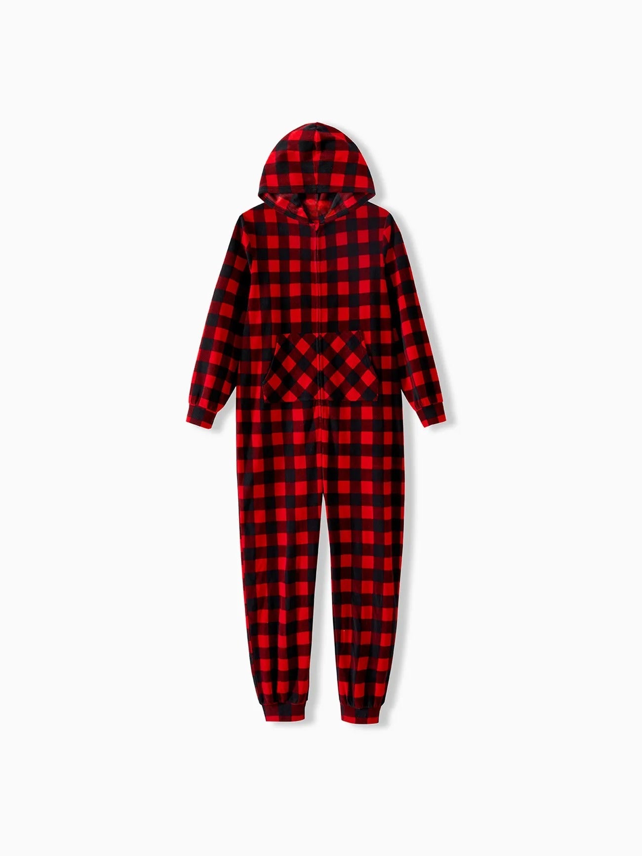 Family Matching Plaid Zipper Hooded Pajamas Set-Original Pajamas
