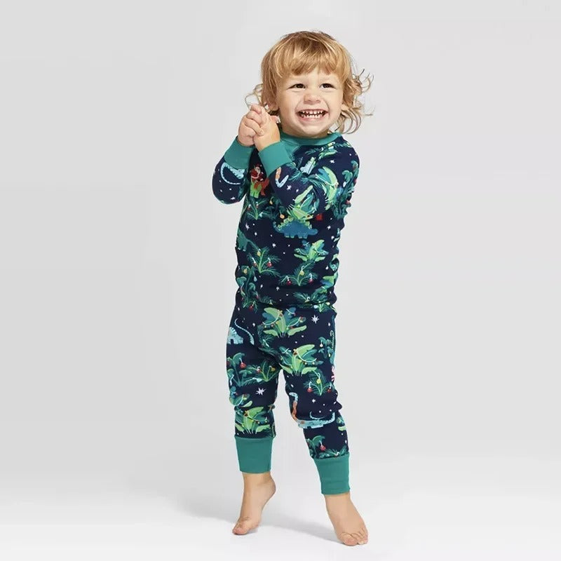 Family Matching Pajamas With Dinosaur PrintFamily Matching Pajamas With Dinosaur Print - Image 7