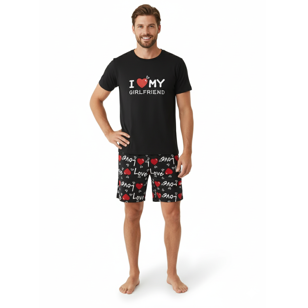 Letter Printed Cozy Valentine Day Couple Outfit SetValentine's Day Letter Printed Cozy Valentine Day Couple Outfit Set - Image 4