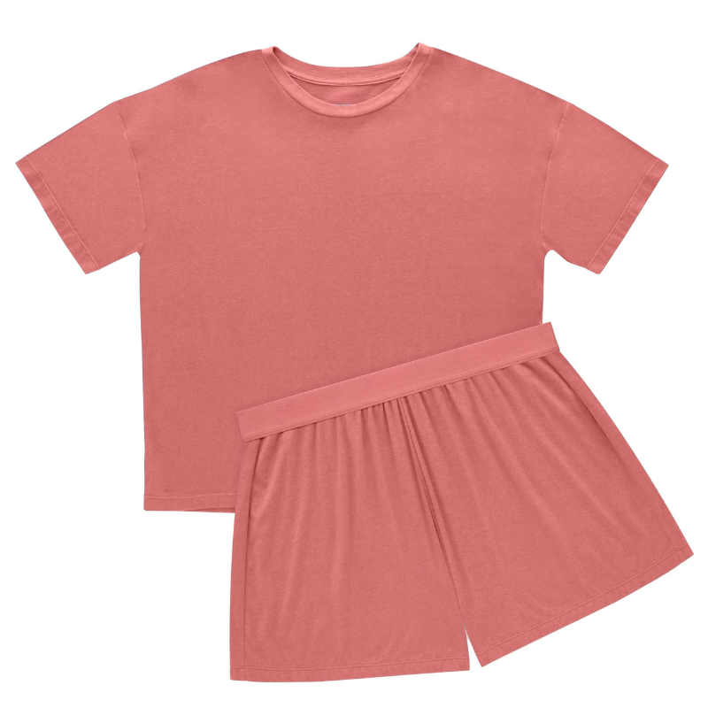 Boxy Tee And Sleep Shorts Set