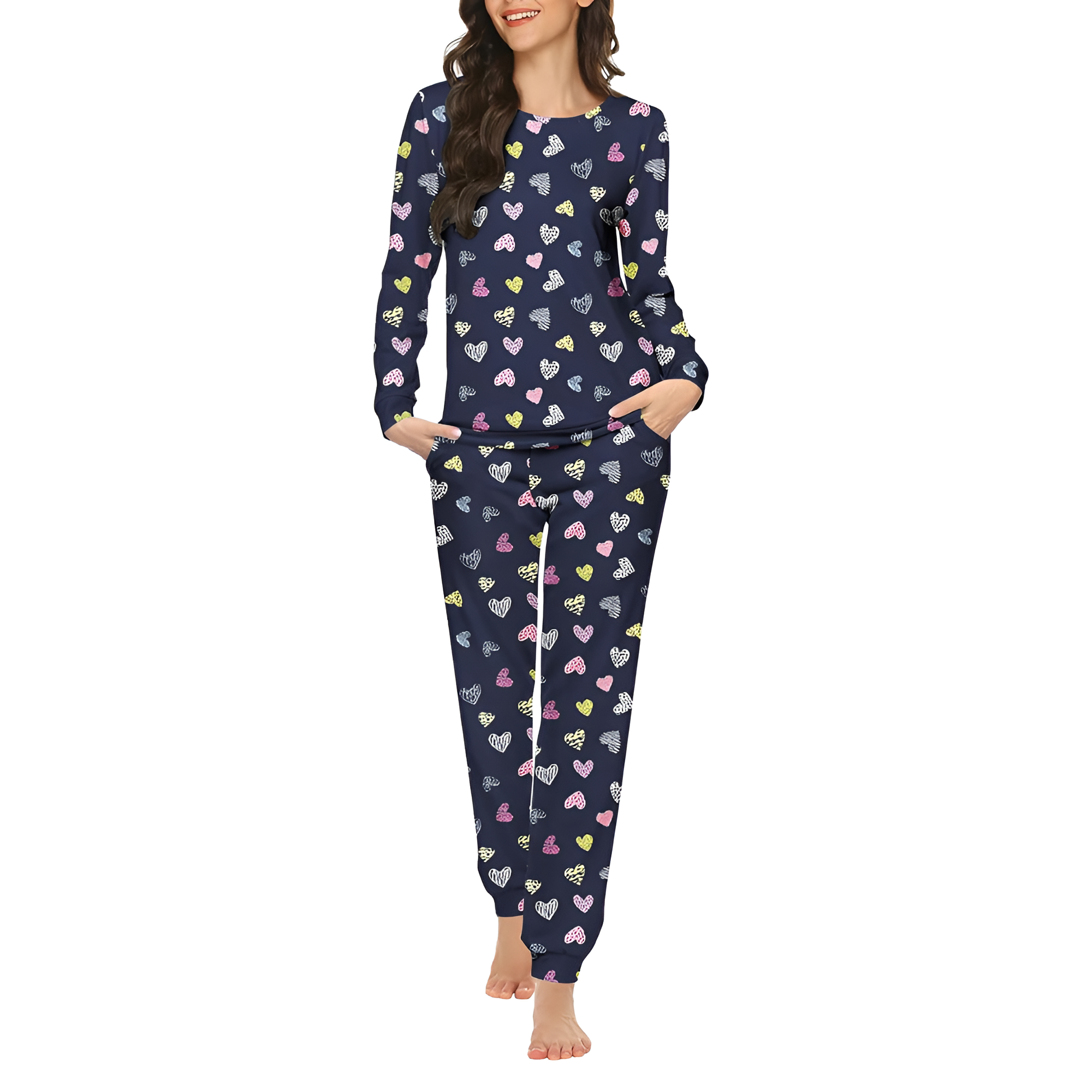 Soft Star Print Pajama Set Lounge For Women