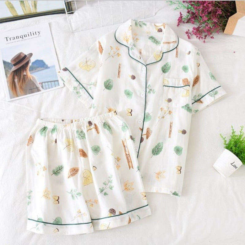 Short Sleeve Shorts Ladies Pajama Set