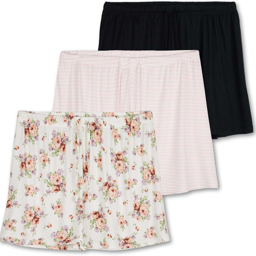 Pack Of 3 Pajama Shorts With Pockets