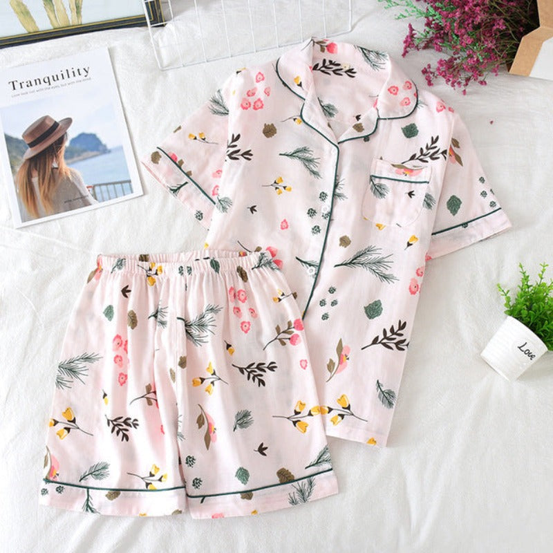 Short Sleeve Shorts Ladies Pajama Set