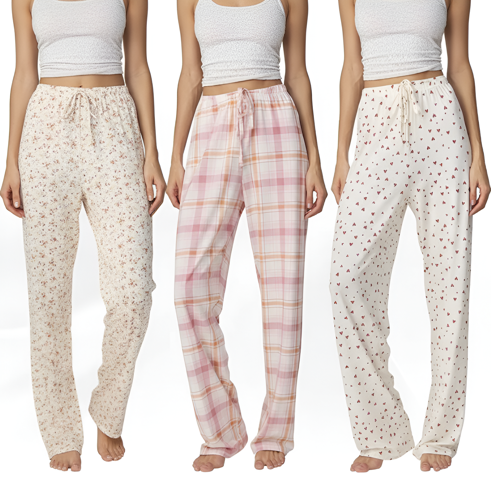 Pack Of 3 Pajama Lounge Pants For Women