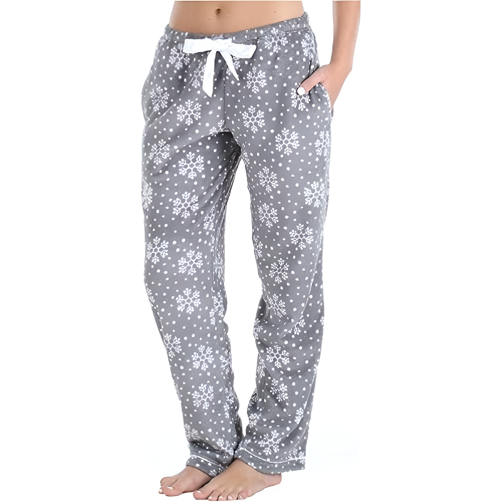 Plush Pajama Pants With Pockets For Women