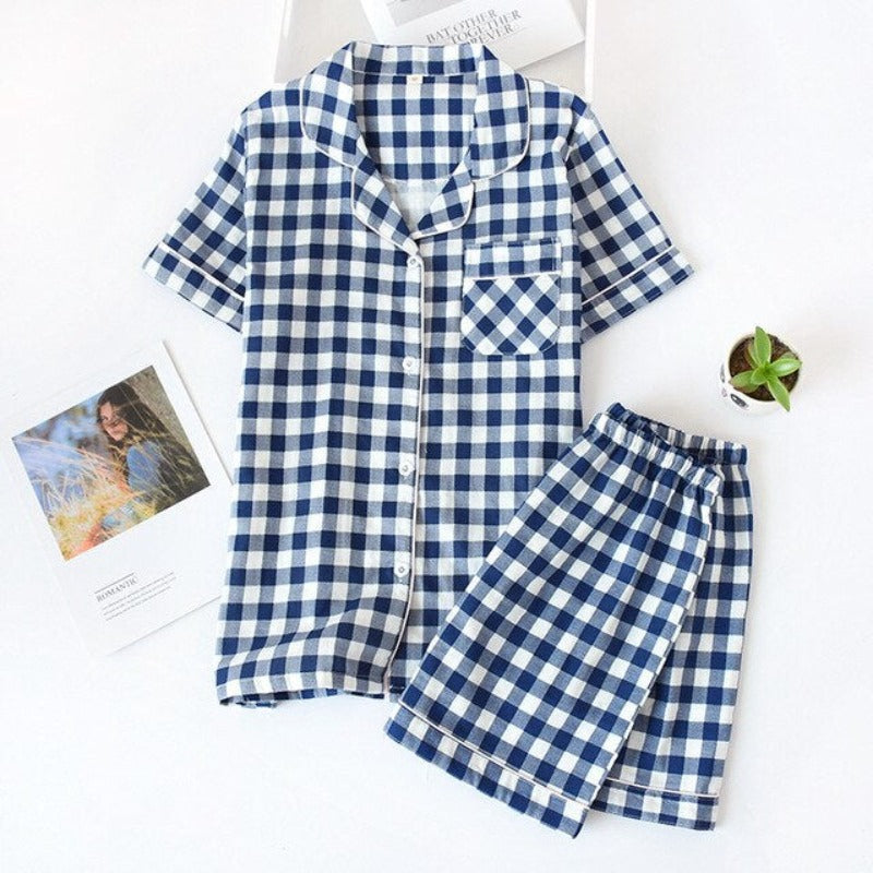 Multi Pattern Printed Short Pyjamas Set