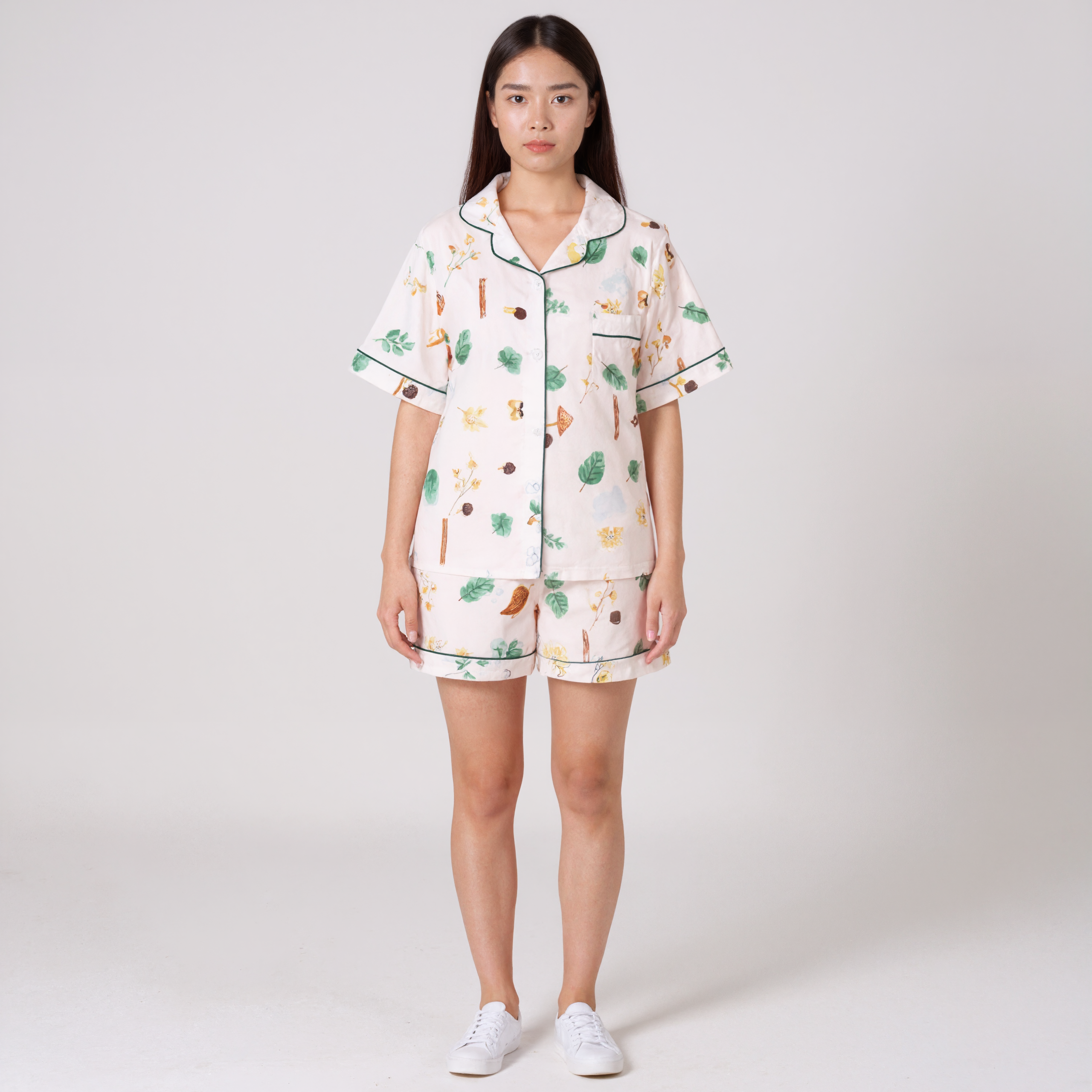 Satin Two Piece Set Short Sleeves ShortsSatin Two Piece Set Short Sleeves Shorts - View 12