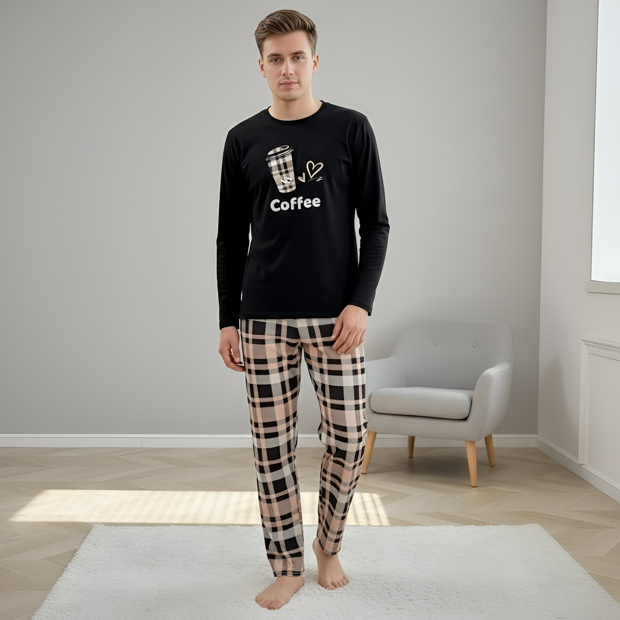 Couple'S Outfit for Autumn And Winter, Featuring Long-Sleeve Tops And Long Pants for Men Or Women