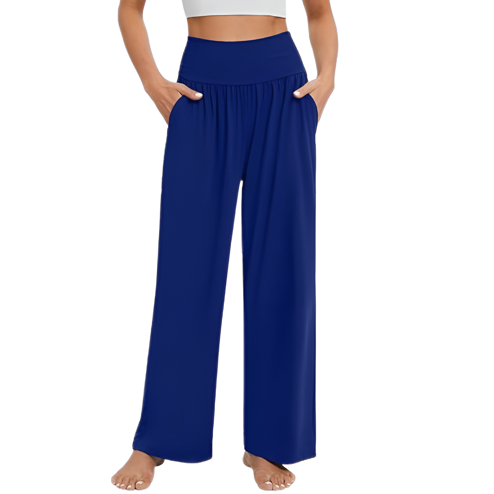 Wide Lounge Yoga Pajama Pants With Pockets