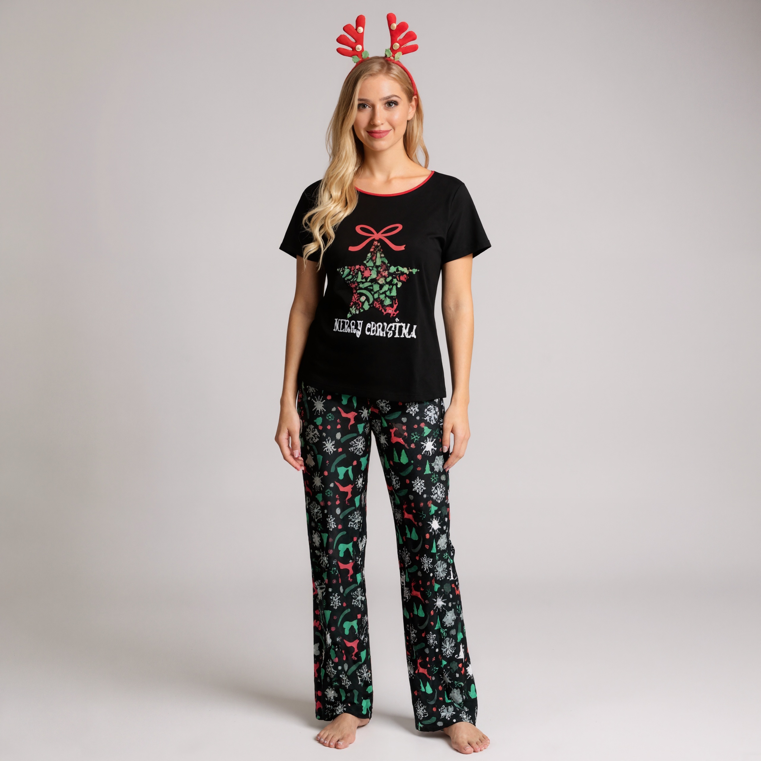 2 Pieces Soft Sleepwear Nightwear Set - Comfortable Women's Pajama Shorts Set