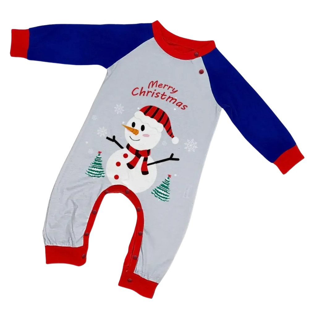 Family Matching Christmas Pajamas Set With Snowman DesignFamily Matching Christmas Pajamas Set With Snowman Design - Image 2