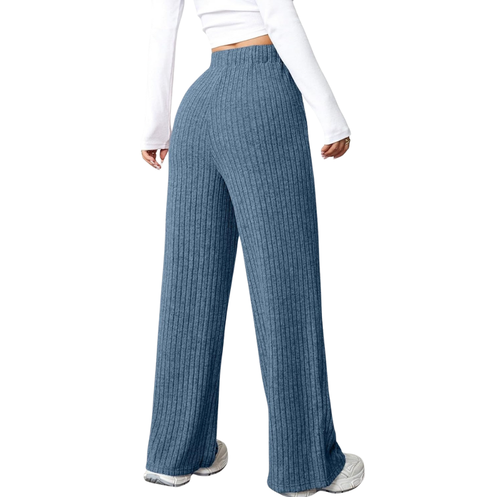Ribbed Knit Lounge Pants With Pockets