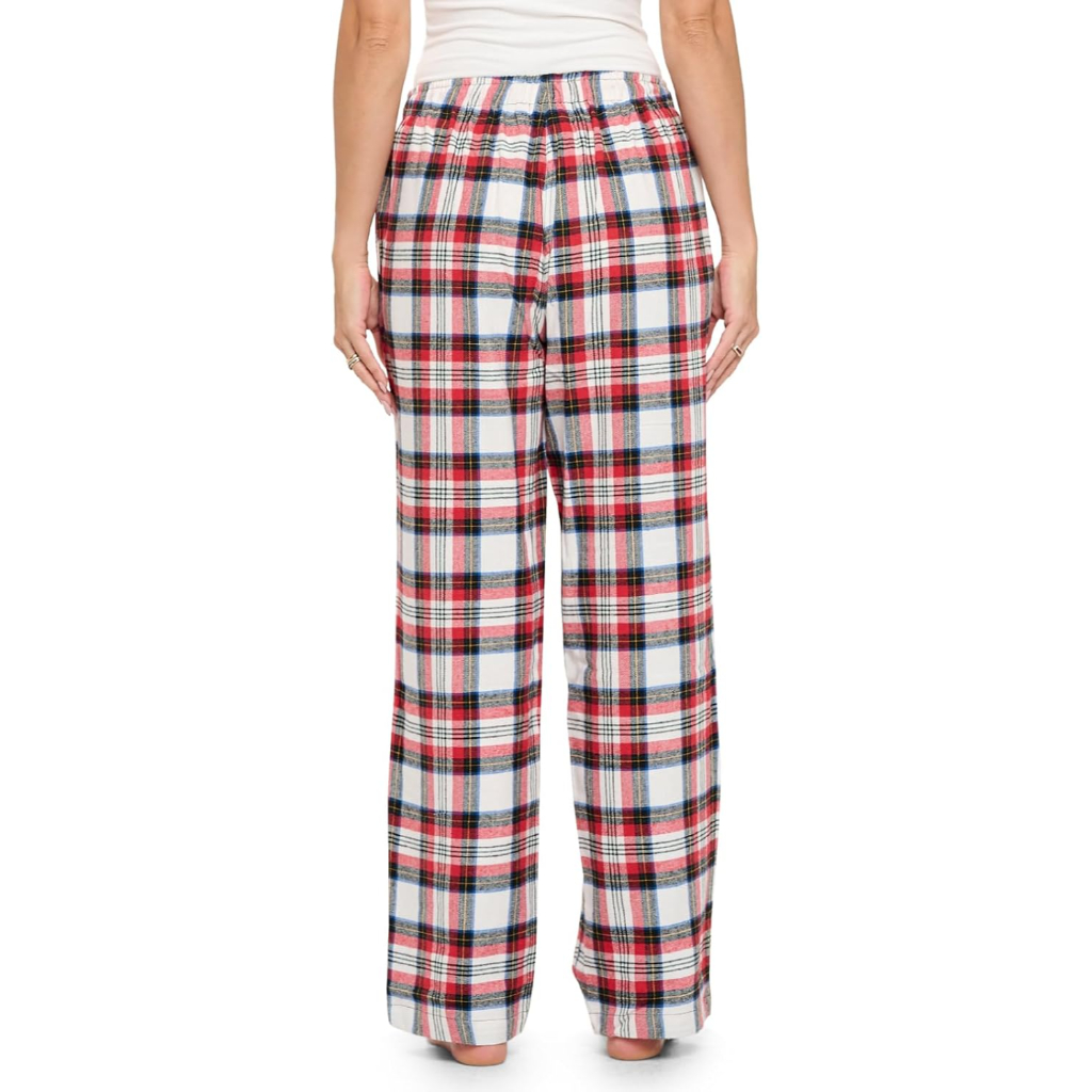 Lounge Pajama Pants With Checkered Pattern For Women