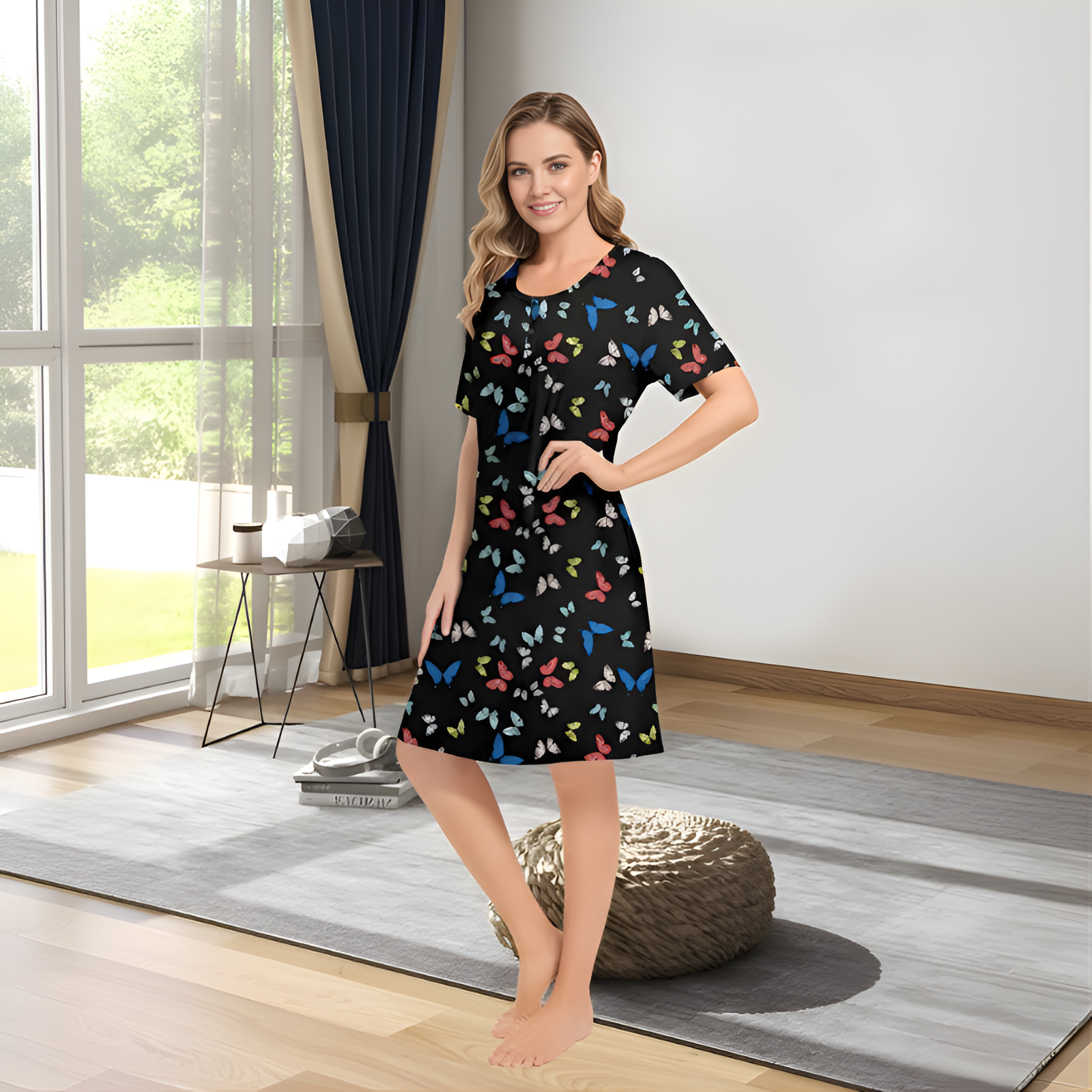 Pack Of 3 Short Sleeve Nightgowns For Women