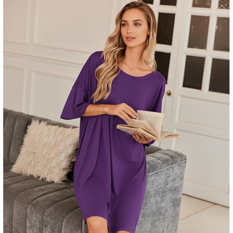 Oversized Nightgowns For Women With Short Sleeves