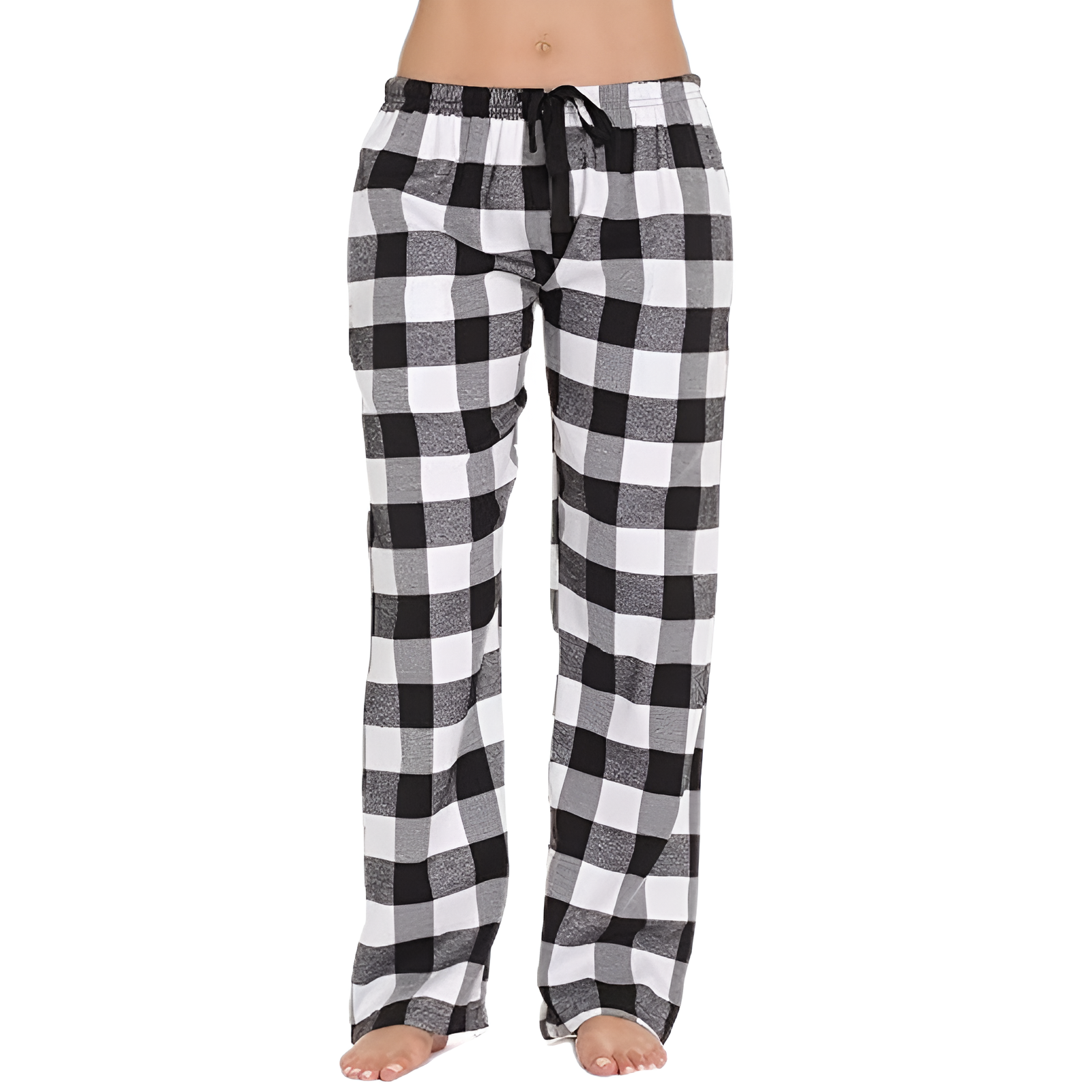 Pajama Pants With Plaid Pattern For Women