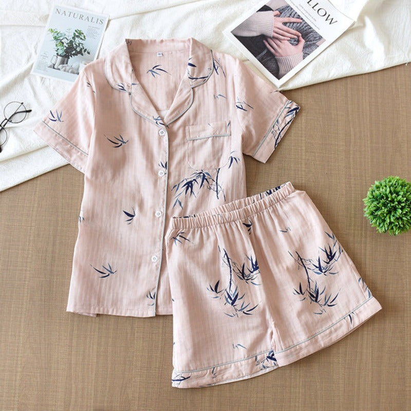 Short Sleeve Shorts Ladies Pajama Set