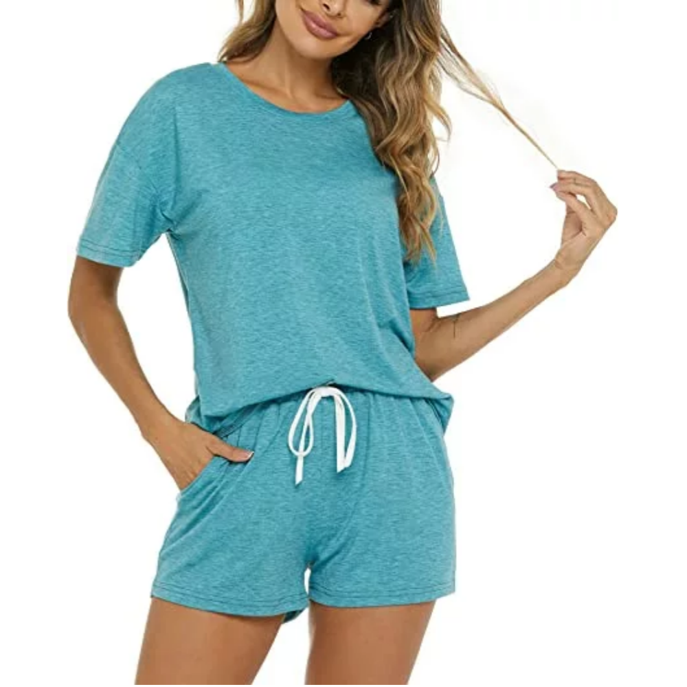 Women's Soft Knitted  Summer PajamasWomen's Soft Knitted  Summer Pajamas - View 3