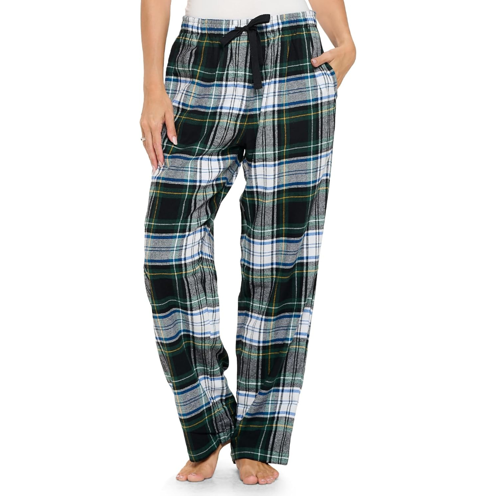 Lounge Pajama Pants With Checkered Pattern For Women