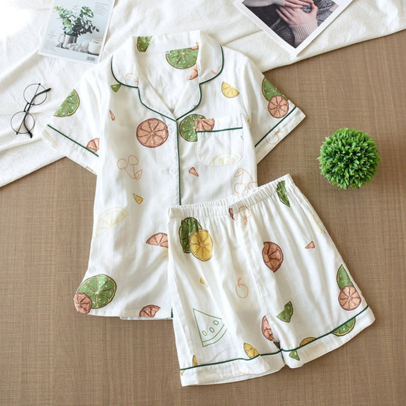 Short Sleeve Shorts Ladies Pajama Set