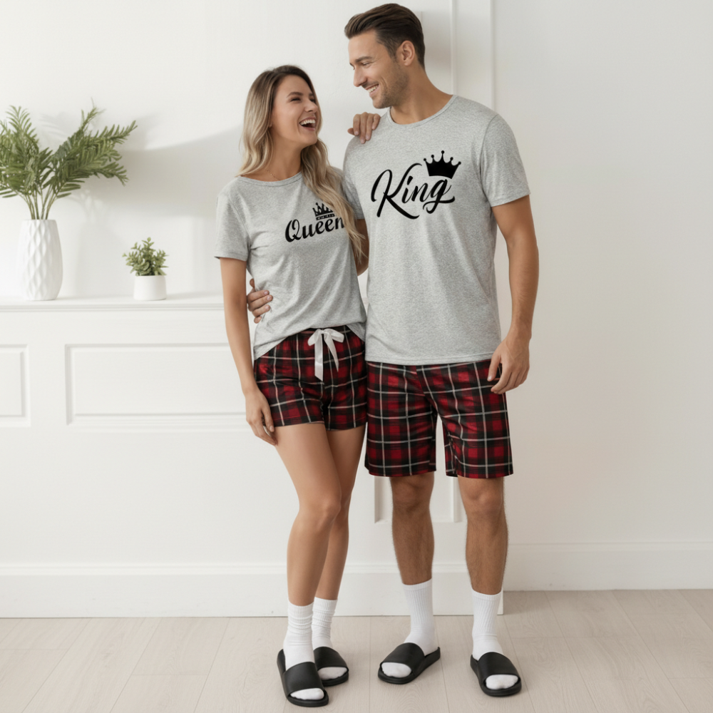 Crown Letter Print Pajamas Set