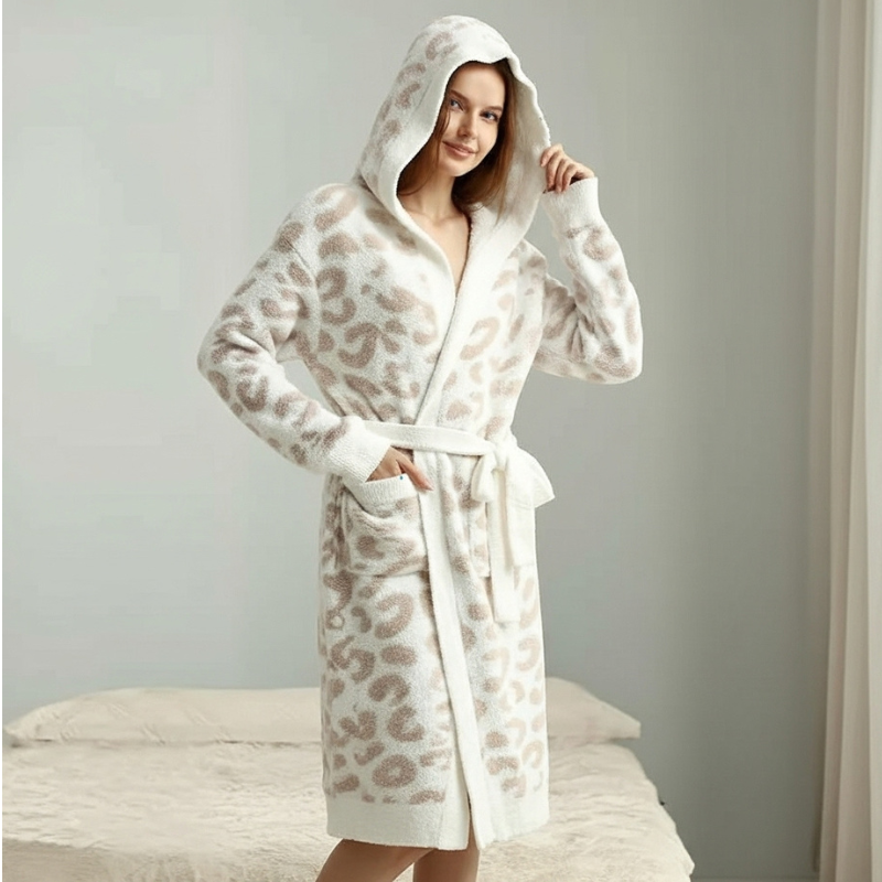 Ultra Soft Robe With Pockets Spa Bathrobe Loungewear For Women