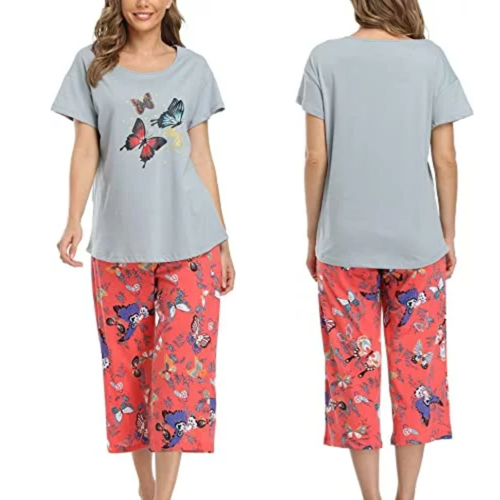 Night Wear Top And Pajamas Sets