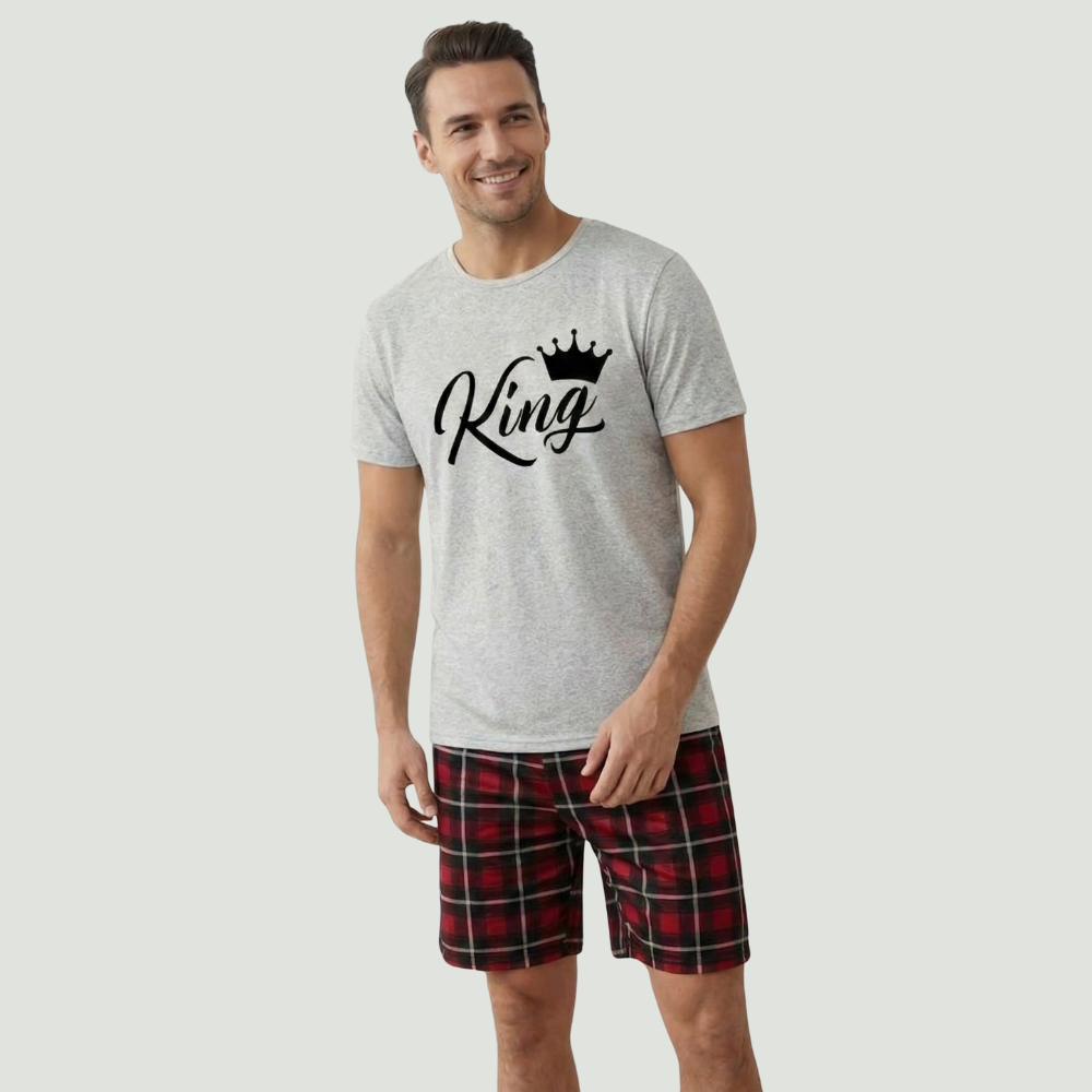 Crown Letter Print Pajamas Set