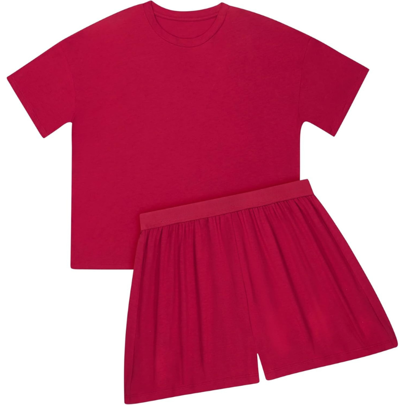 Boxy Tee And Sleep Shorts Set