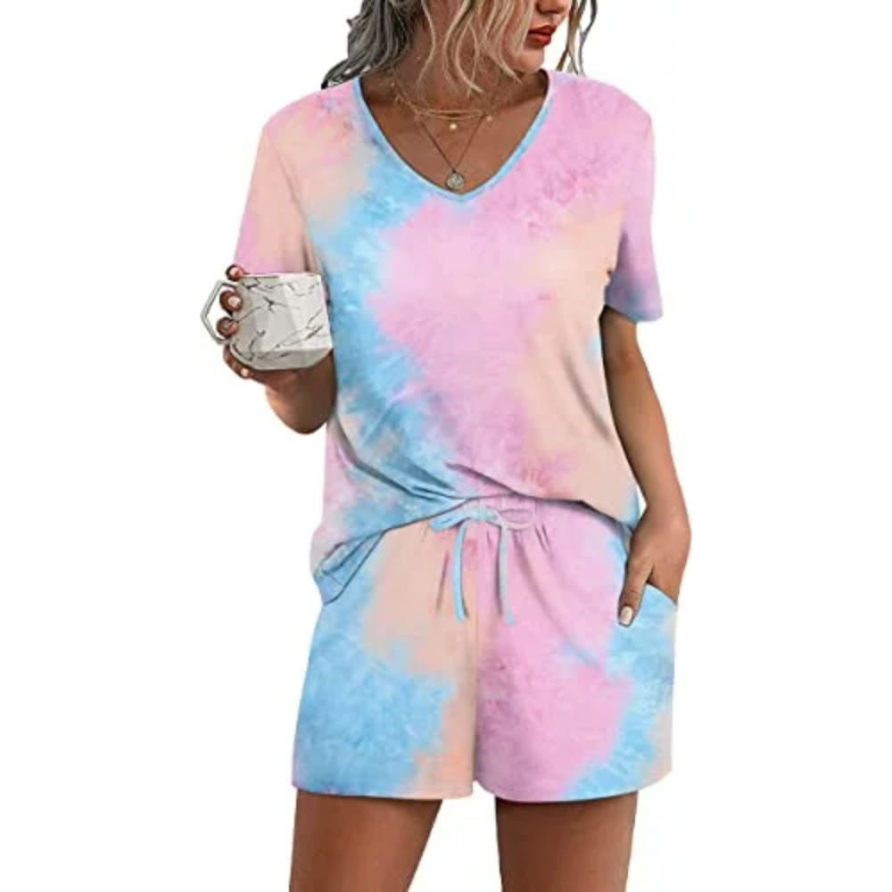 Short Sleeve Pajama Set For WomenShort Sleeve Pajama Set For Women - View 5
