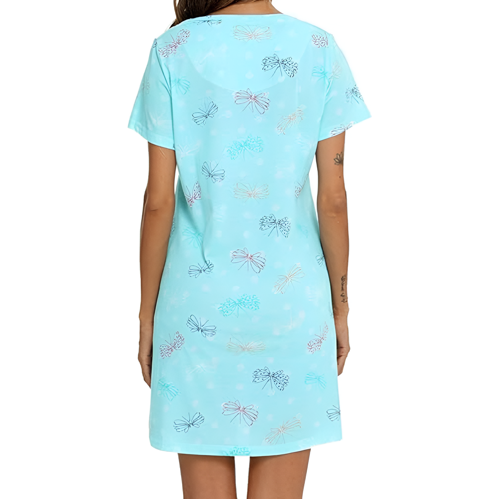 Plus Size Sleep Shirt For Women With Printed Design