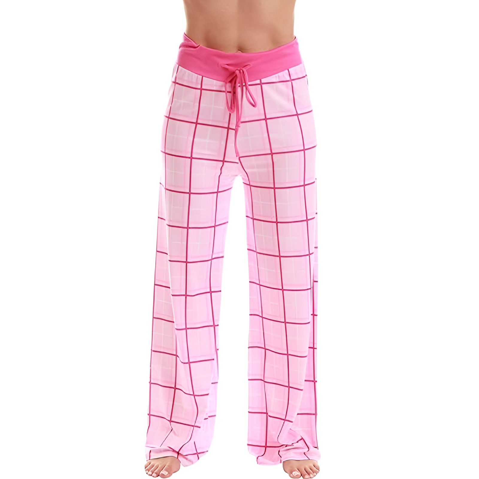 Wide Lounge Pajama Pants With Drawstring