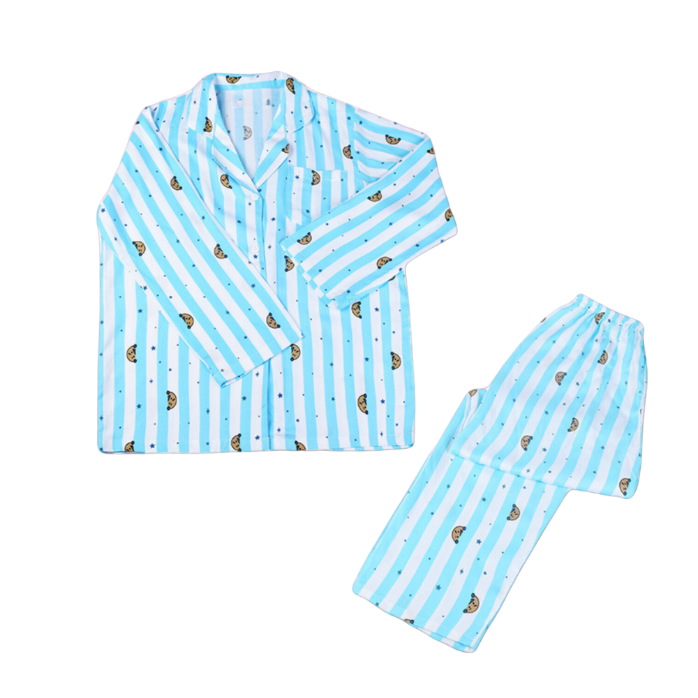 Striped Cartoon Character Pajama Set