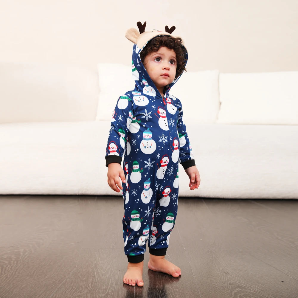Family Matching Reindeer Hooded Pajama SetFamily Matching Reindeer Hooded Pajama Set - Image 6
