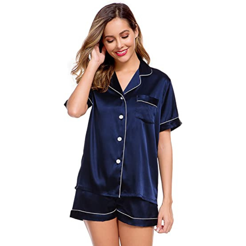 Women's Silk Short Sleeve Pajama SetWomen's Silk Short Sleeve Pajama Set - View 24