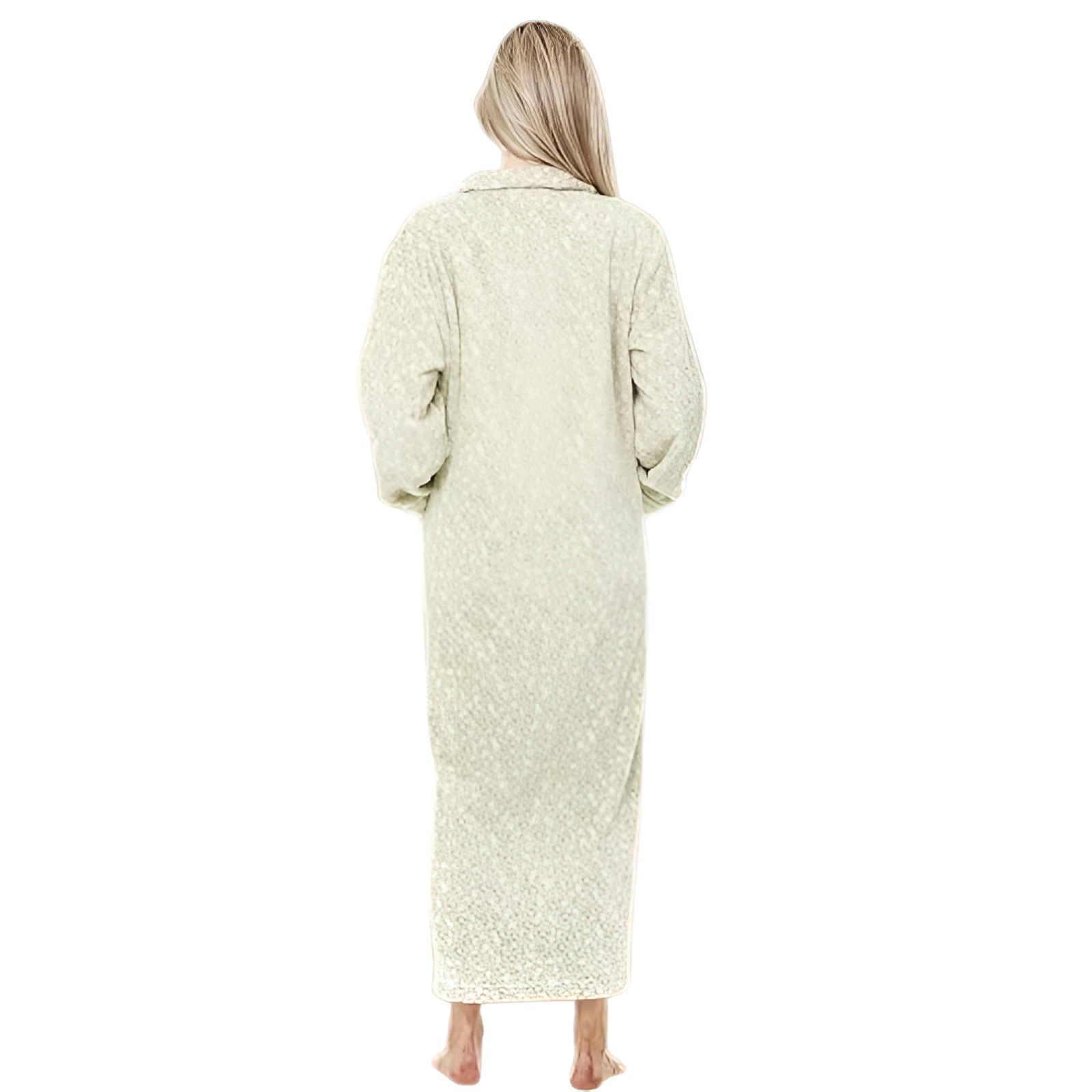 Long Zip Up Robes Plush Zipper Robes For Plus Size Housecoats Zipper Front