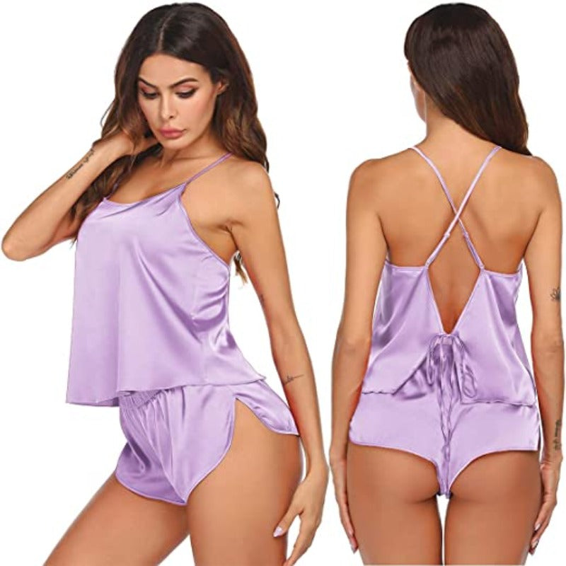 Women Silk Sleepwear PajamasWomen Silk Sleepwear Pajamas - View 5