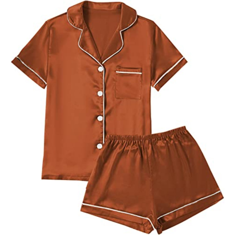Short Sleeve With Shorts Pajamas SetShort Sleeve With Shorts Pajamas Set - View 2