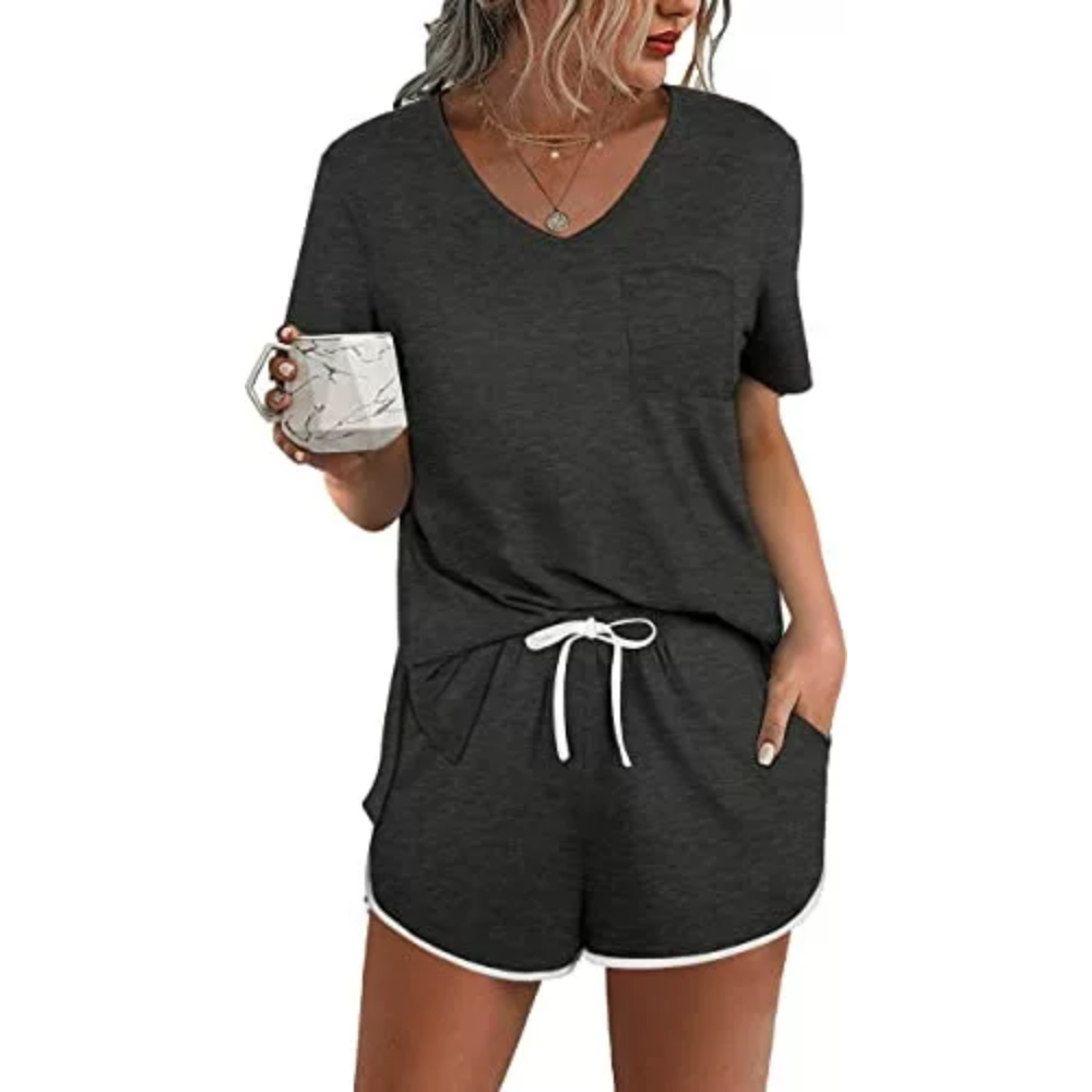 Short Sleeve Pajama Set For WomenShort Sleeve Pajama Set For Women - View 7