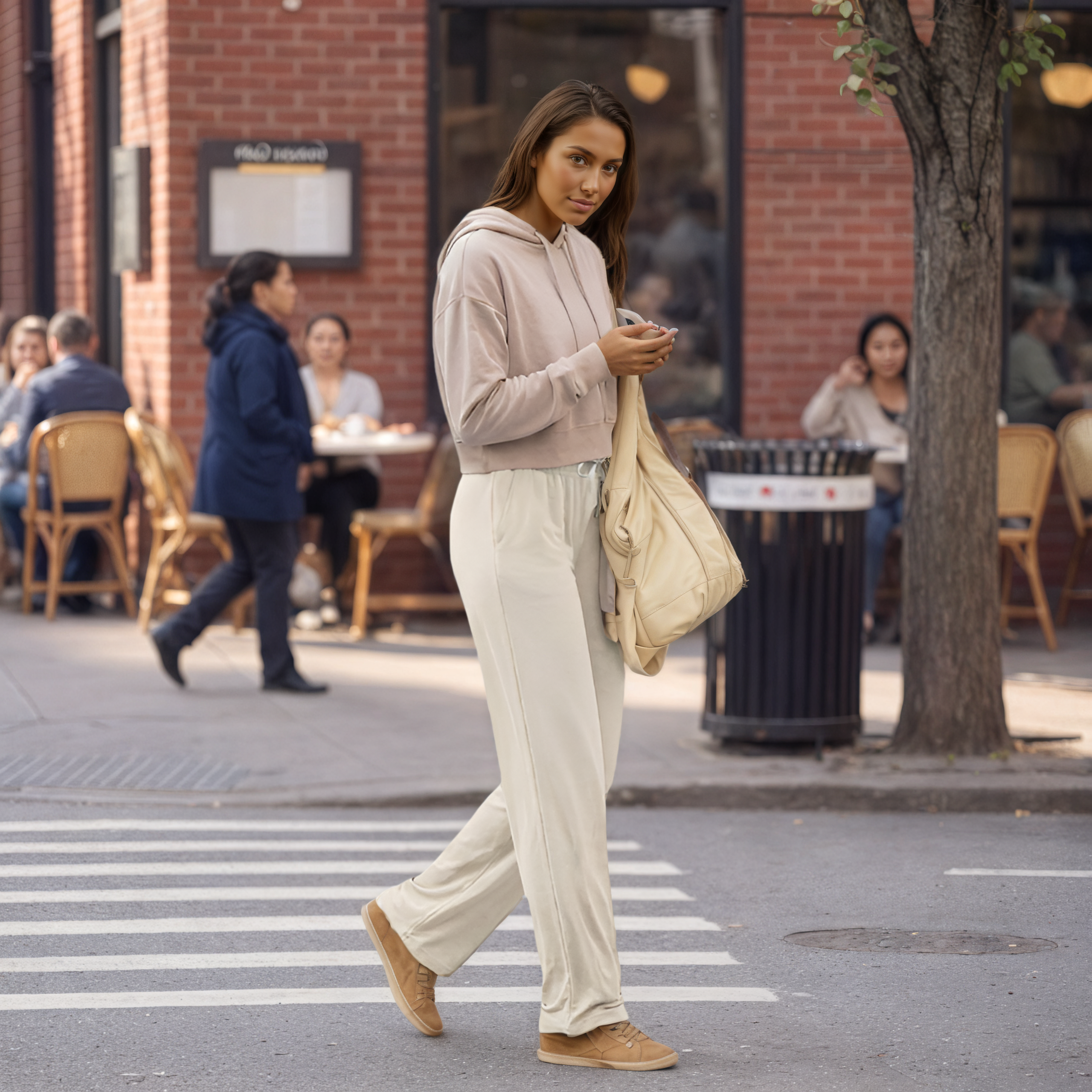 Straight Lounge Pajama Pants With Pockets
