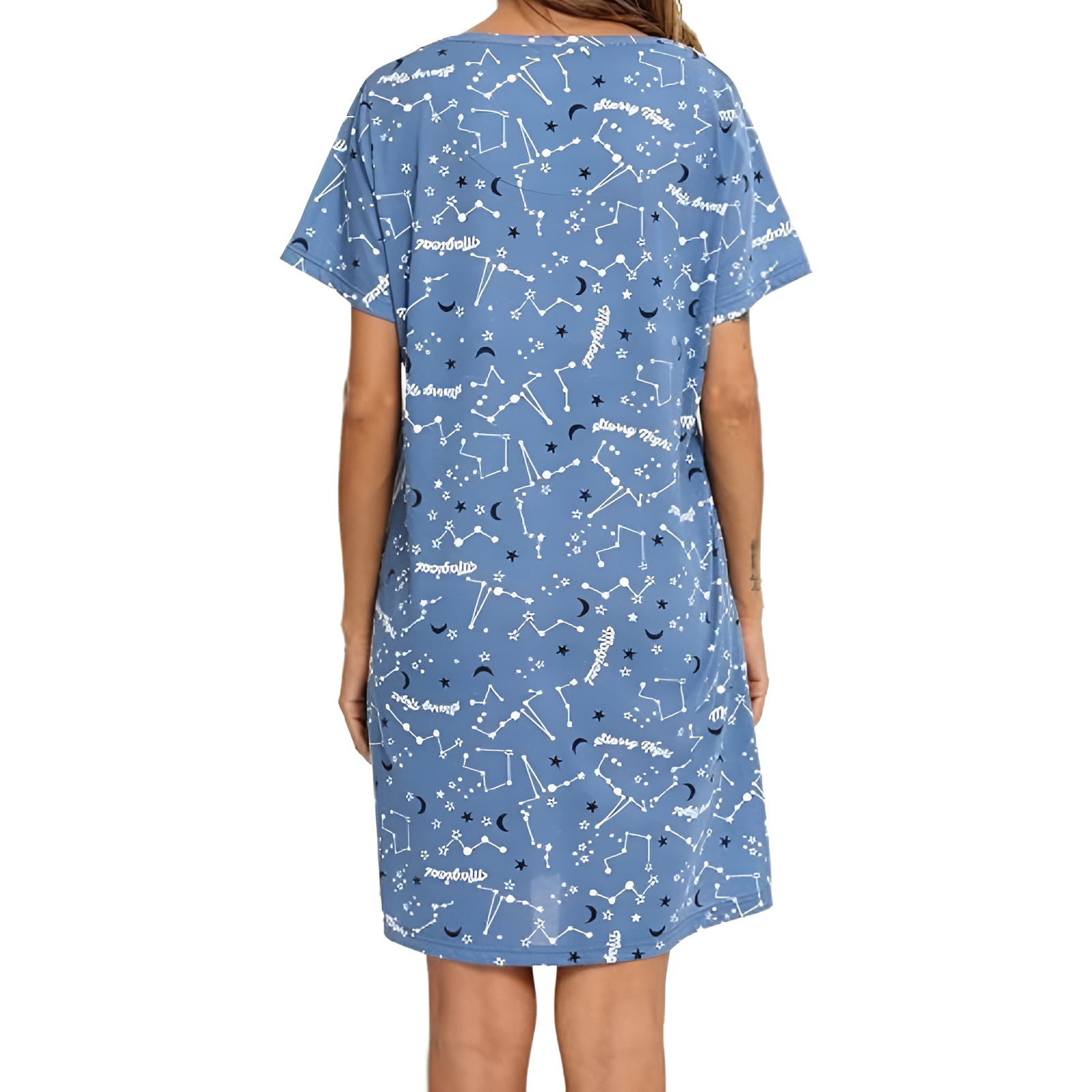 Plus Size Sleep Shirt For Women With Printed Design