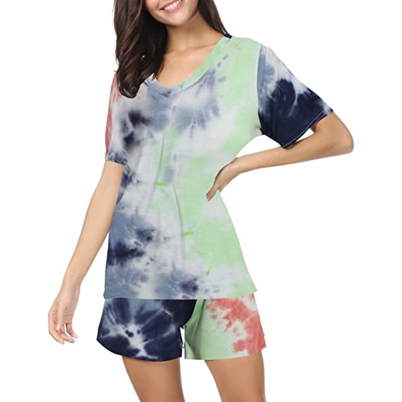 Tie-Dye Short Sleeve Women NightwearTie-Dye Short Sleeve Women Nightwear - View 17