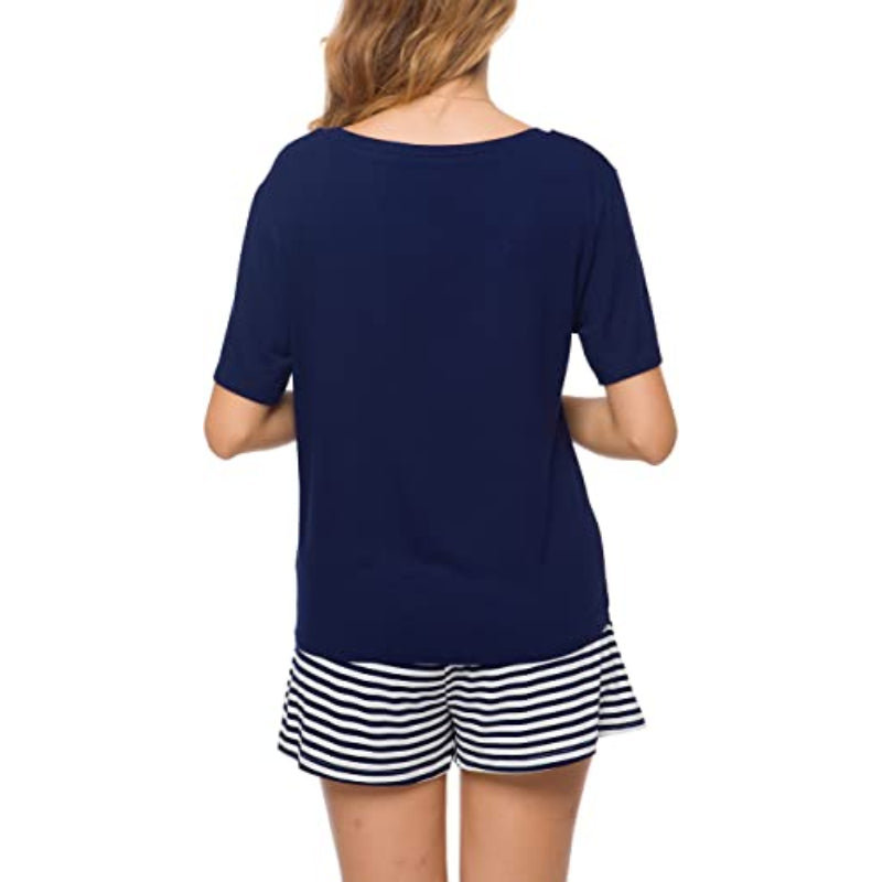 Striped Short Sleeve Women NightwearStriped Short Sleeve Women Nightwear - View 12