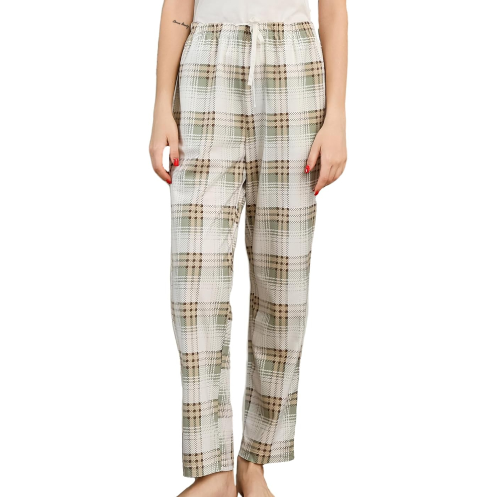 Printed Pajama Pants With Side Pockets